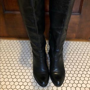 Black leather boots Franco Sarto sz 8 1/2M
